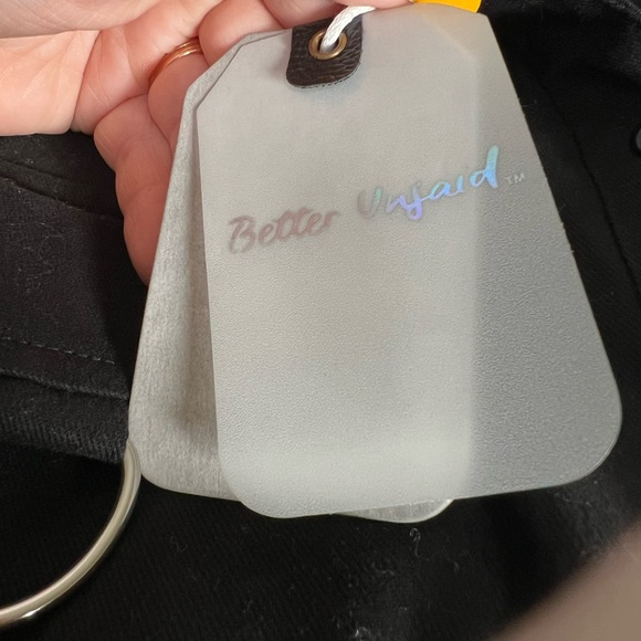 BETTER UNSAID Black Cotton Blouse Small NWT - Picture 7 of 10